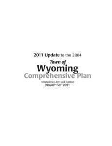 Wyoming Comprehensive Plan 2011 Update Town of