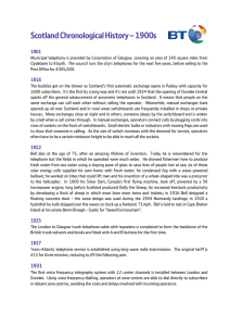 Scotland Chronological History – 1900s 1901