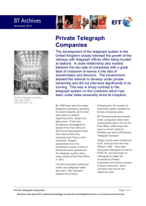 Private Telegraph Companies