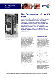 The Development of the K8 Kiosk