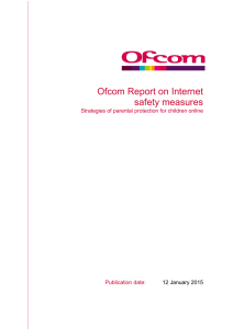 Ofcom Report on Internet safety measures