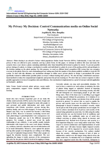 My Privacy My Decision: Control Communication media on Online Social Networks