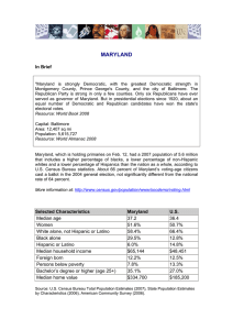 MARYLAND In Brief