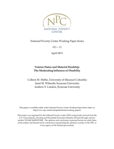 National Poverty Center Working Paper Series #11 – 11 April 2011