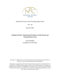 National Poverty Center Working Paper Series   #12 – 03  January 2012  David Phillips 