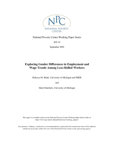 Exploring Gender Differences in Employment and Wage Trends Among Less-Skilled Workers