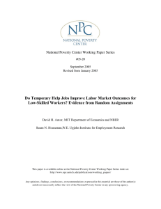 Do Temporary Help Jobs Improve Labor Market Outcomes for