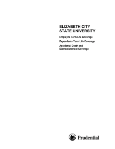 ELIZABETH CITY STATE UNIVERSITY Employee Term Life Coverage