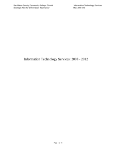 Information Technology Services San Mateo County Community College District