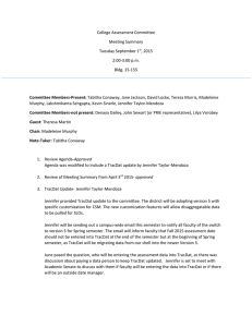 College Assessment Committee  Meeting Summary  Tuesday September 1 , 2015 