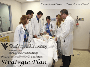 Strategic Plan “ Care to Transform Lives” Team-Based