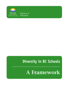 A Framework Diversity in BC Schools