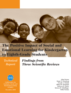 The Positive Impact of Social and Emotional Learning for Kindergarten Findings from
