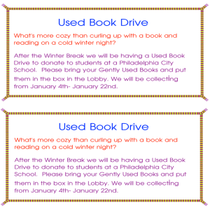 Used Book Drive