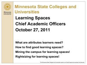 Minnesota State Colleges and Universities Learning Spaces Chief Academic Officers