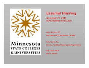 Essential Planning November 21, 2003 www.facilities.mnscu.edu