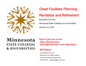 Great Facilities Planning Revitalize and Refreshen! “Even if you are on the