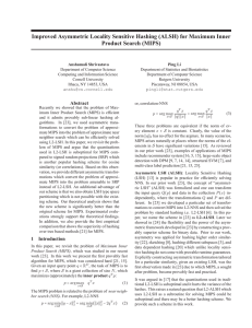 Improved Asymmetric Locality Sensitive Hashing (ALSH) for Maximum Inner