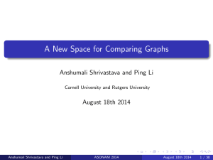 A New Space for Comparing Graphs Anshumali Shrivastava and Ping Li