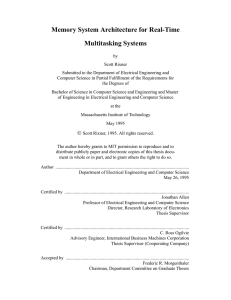 Memory System Architecture for Real-Time Multitasking Systems