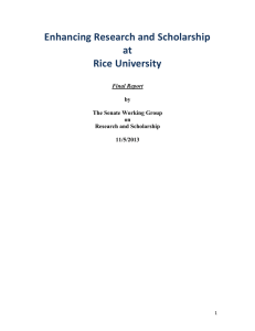 Enhancing Research and Scholarship at Rice University