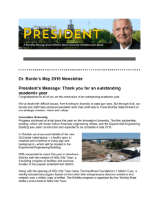 May 2016 Newsletter Dr. Bardo’s President’s Message: Thank you for an outstanding