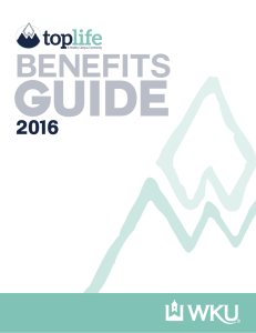 GUIDE BENEFITS 2016 A Healthy Campus Community