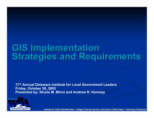 GIS Implementation Strategies and Requirements