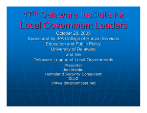 17 Delaware Institute for Local Government Leaders th