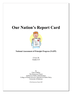 Our Nation’s Report Card National Assessment of Principle Progress (NAPP) Civics 2b