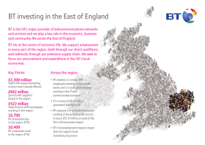 BT investing in the East of England