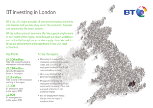 BT investing in London