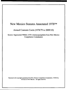 Mexico Annotated Statutes 197gTM