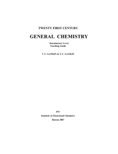 GENERAL  CHEMISTRY TWENTY FIRST CENTURY