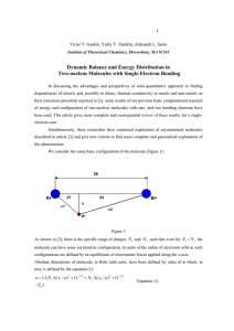 Dynamic Balance and Energy Distribution in Two-nucleus Molecules with Single-Electron Bonding  1