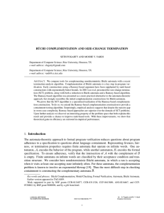 B ¨ UCHI COMPLEMENTATION AND SIZE-CHANGE TERMINATION