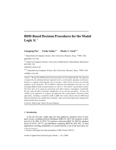 BDD-Based Decision Procedures for the Modal Logic K 1