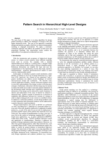 Pattern Search in Hierarchical High-Level Designs
