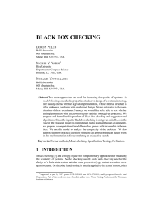 BLACK BOX CHECKING D P M