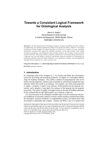 Towards a Consistent Logical Framework for Ontological Analysis