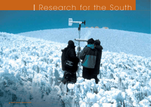 R e s e a r c h  ... Climate research, equatorial Andes