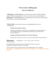 Works Cited or Bibliography What is the Difference