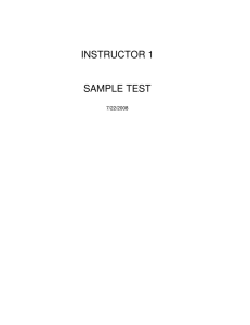 INSTRUCTOR 1 SAMPLE TEST 7/22/2008