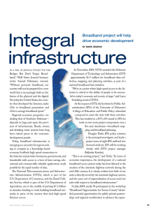 Integral infrastructure Broadband project will help drive economic development