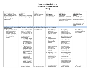 Enumclaw Middle School School Improvement Plan 2014-15