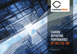 CARBON REPORTING PERFORMANCE OF THE FTSE 100