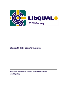 2010 Survey Elizabeth City State University www.libqual.org