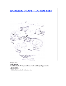 WORKING DRAFT -- DO NOT CITE Chapter Two Urban Habitat: