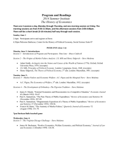 Program and Readings 2014 Summer Institute The History of Economics