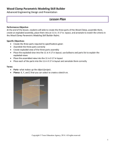 Lesson Plan Wood Clamp Parametric Modeling Skill Builder